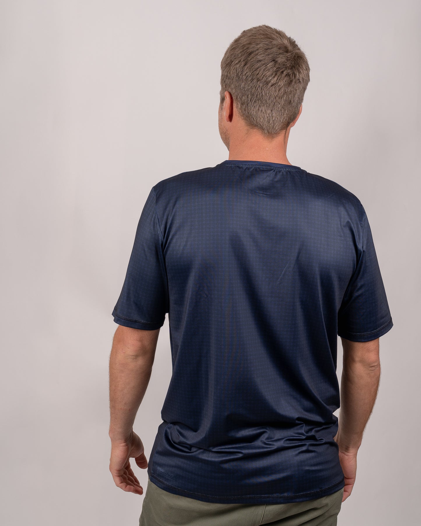 Deep Blue | Short Sleeve Tech Tee | Made From 92% Recycled Ground Coffee Polyester LUCK•E